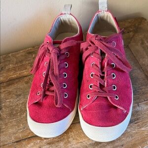 Paladium Women's Red Suede Sneakers Size 37